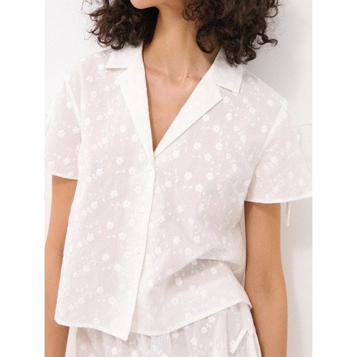 Mohito - Bawełniana góra od piżamy - biały Mohito S Mohito