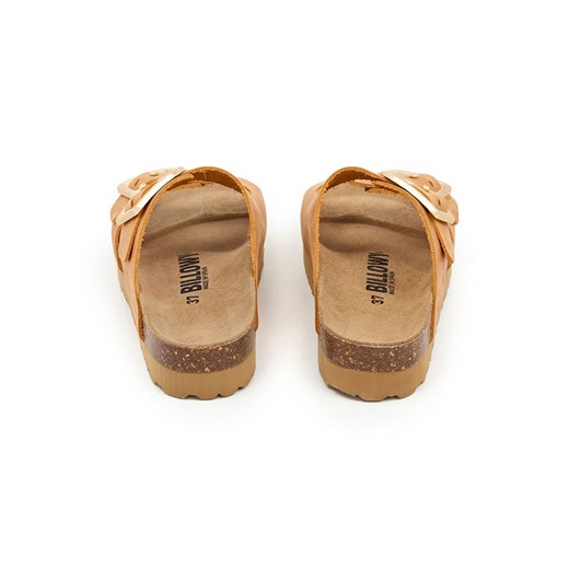 Brązowe klapki damskie Billowy bez zapięcia na lato casual 