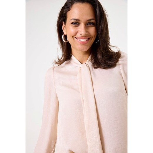 Bluzka damska Garcia z długim rękawem z okrągłym dekoltem 