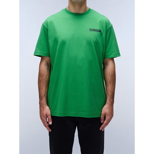 Napapijri Koszulka w kolorze zielonym ze sklepu Limango Polska w kategorii T-shirty męskie - zdjęcie 183871280