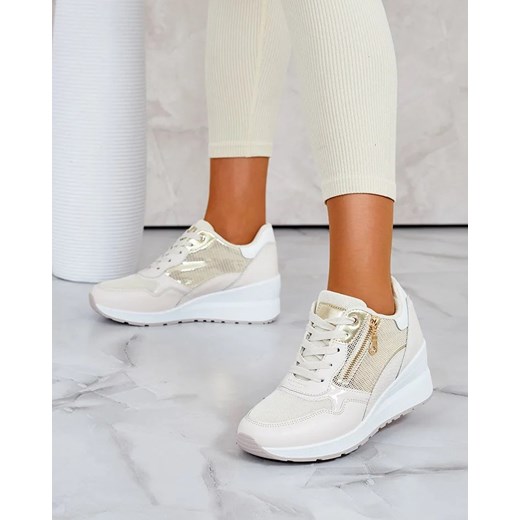 Royalfashion Sportowe sneakersy damskie na koturnie Nentas Royalfashion.pl 40 royalfashion.pl wyprzedaż