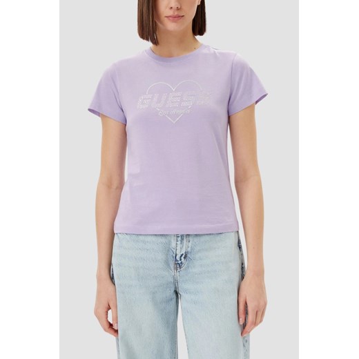 GUESS Lawendowy t-shirt Narciso, Rozmiar XS ze sklepu outfit.pl w kategorii Bluzki damskie - zdjęcie 183872392