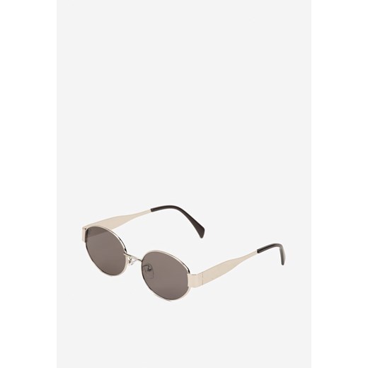 Srebrne Okulary Przeciwsłoneczne z Filtrem UV z Okrągłymi Szkłami Talovena ONE SIZE promocja born2be.pl