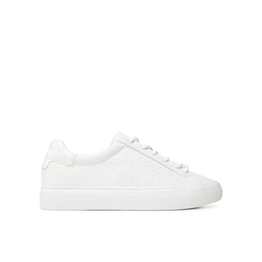 Sneakersy Calvin Klein Vulc Lace Up Mono Pu HW0HW02573 Biały ze sklepu eobuwie.pl w kategorii Buty sportowe damskie - zdjęcie 183873123