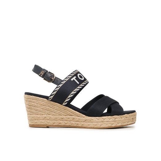 Espadryle Tommy Hilfiger Seasonal Webbing Mid Wedge FW0FW07091 Granatowy ze sklepu eobuwie.pl w kategorii Espadryle damskie - zdjęcie 183873203