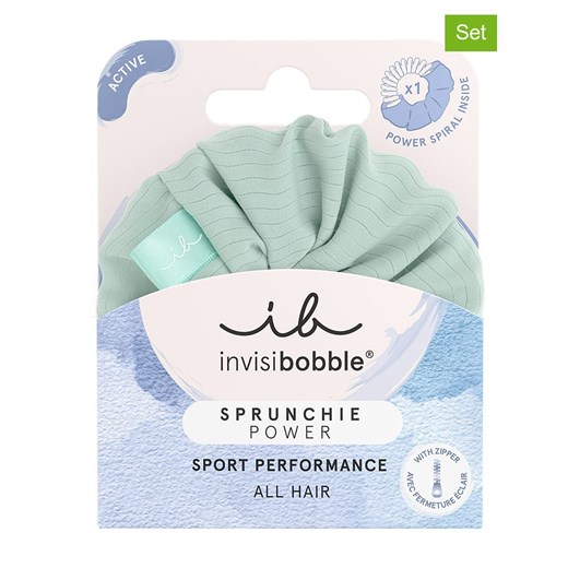 Invisibobble Gumki (2 szt.) &quot;Sprunchie Power&quot; w kolorze zielonym ze sklepu Limango Polska w kategorii Ozdoby do włosów dziewczęce - zdjęcie 183877453
