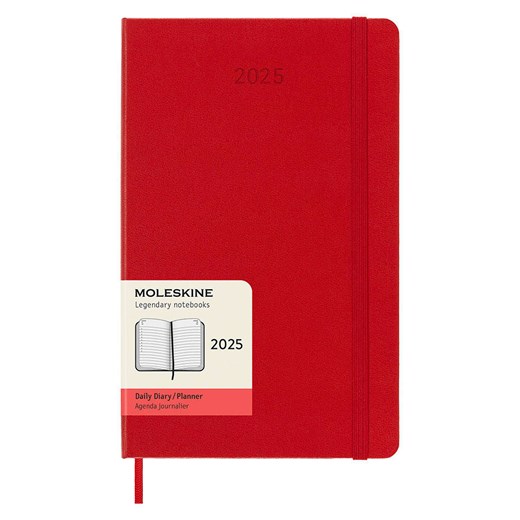 Moleskine Kalendarz dzienny &quot;2025&quot; w kolorze czerwonym - 13 x 21 cm ze sklepu Limango Polska w kategorii Akcesoria biurowe - zdjęcie 183877534