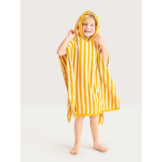 Swim Essentials Ponczo &quot;Flow&quot; w kolorze żółto-białym - 65 x 65 cm ze sklepu Limango Polska w kategorii Ręczniki dla dzieci - zdjęcie 183877684