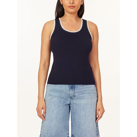 Scotch &amp; Soda Top w kolorze granatowo-białym ze sklepu Limango Polska w kategorii Bluzki damskie - zdjęcie 183878414