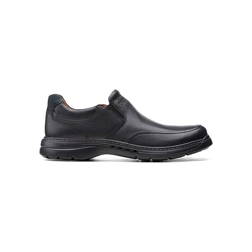 Clarks Skórzane slippersy &quot;Un Brawley&quot; w kolorze czarnym ze sklepu Limango Polska w kategorii Buty sportowe męskie - zdjęcie 183878660