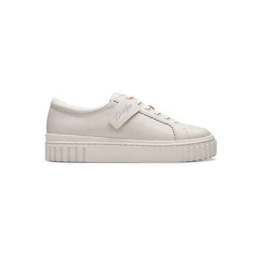 Clarks Skórzane sneakersy &quot;Mayhill Walk&quot; w kolorze kremowym ze sklepu Limango Polska w kategorii Buty sportowe damskie - zdjęcie 183878822