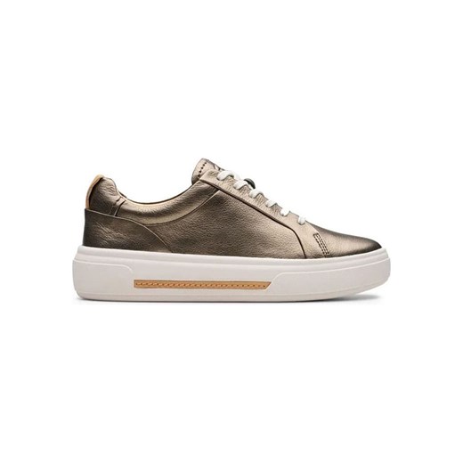 Clarks Skórzane sneakersy &quot;Hollyhock Walk&quot; w kolorze złotym ze sklepu Limango Polska w kategorii Buty sportowe damskie - zdjęcie 183878852