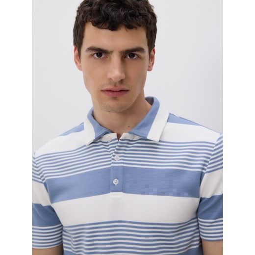 Reserved - Koszulka polo slim - niebieski ze sklepu Reserved w kategorii T-shirty męskie - zdjęcie 183879013