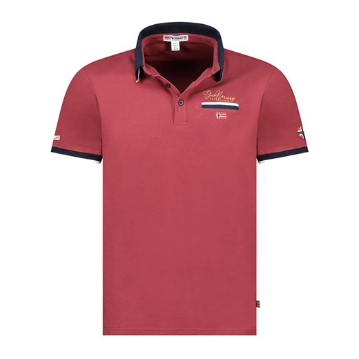 Geographical Norway Koszulka polo &quot;Kara&quot; w kolorze bordowym ze sklepu Limango Polska w kategorii T-shirty męskie - zdjęcie 183879553