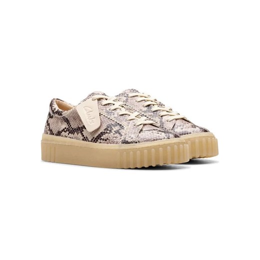 Clarks Skórzane sneakersy &quot;Mayhill Walk&quot; w kolorze szaro-beżowym ze sklepu Limango Polska w kategorii Trampki damskie - zdjęcie 183879741