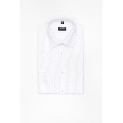 KOSZULA COFINO 3294T DŁUGI RĘKAW SLIM FIT BIAŁA Z BAWEŁNĄ ze sklepu Recman w kategorii Koszule męskie - zdjęcie 183879964