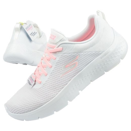 Buty Skechers Go Walk W 124952/WPK białe ze sklepu ButyModne.pl w kategorii Buty sportowe damskie - zdjęcie 183881713
