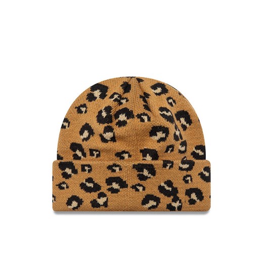 Czapka New Era Wmns Wide Leo Beani 60565280 Beżowy ze sklepu eobuwie.pl w kategorii Czapki zimowe damskie - zdjęcie 183882134