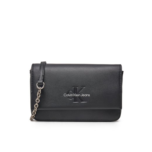 Torebka Calvin Klein Jeans K60K612375 Czarny ze sklepu eobuwie.pl w kategorii Etui - zdjęcie 183882160
