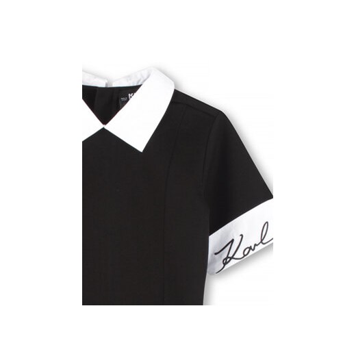 Karl Lagerfeld Kids Sukienka codzienna Z30462 S Czarny Regular Fit 12Y MODIVO
