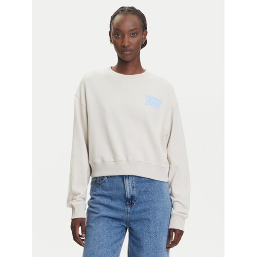 Tommy Jeans Bluza DW0DW21345 Beżowy Relaxed Fit ze sklepu MODIVO w kategorii Bluzy damskie - zdjęcie 183885431