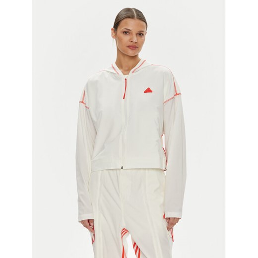 adidas Wiatrówka Dance All-Gender Versatile IS0889 Biały Loose Fit ze sklepu MODIVO w kategorii Kurtki damskie - zdjęcie 183885484