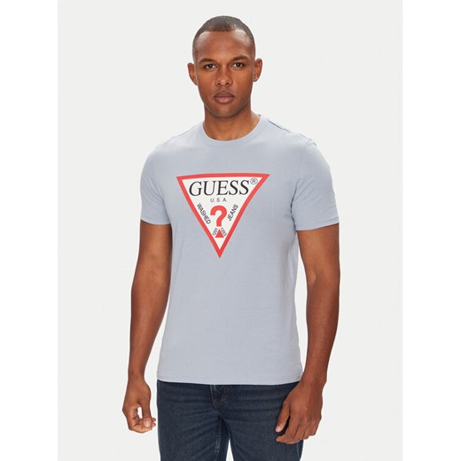 Guess T-Shirt M2YI71 I3Z14 Niebieski Slim Fit ze sklepu MODIVO w kategorii T-shirty męskie - zdjęcie 183885501