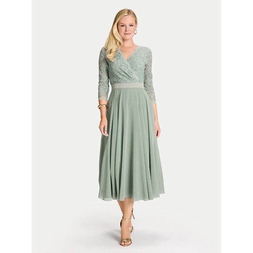 Swing Sukienka koktajlowa 5AE29100 Zielony Regular Fit ze sklepu MODIVO w kategorii Sukienki - zdjęcie 183885533