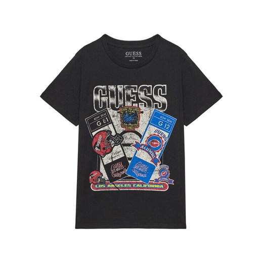 Guess T-Shirt L5YI10 K8HM4 Czarny Regular Fit ze sklepu MODIVO w kategorii T-shirty chłopięce - zdjęcie 183885604