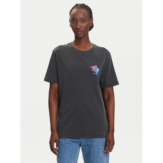 Tommy Jeans T-Shirt Neon DW0DW21358 Szary Relaxed Fit ze sklepu MODIVO w kategorii Bluzki damskie - zdjęcie 183885672