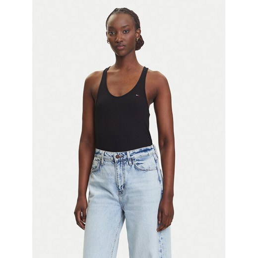Tommy Jeans Top DW0DW20917 Czarny Regular Fit ze sklepu MODIVO w kategorii Bluzki damskie - zdjęcie 183885673