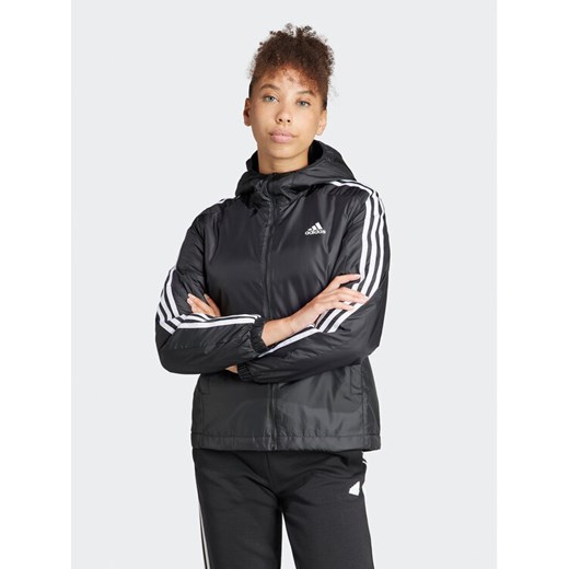 adidas Kurtka przejściowa Essentials 3-Stripes IN3288 Czarny Regular Fit ze sklepu MODIVO w kategorii Kurtki damskie - zdjęcie 183885681