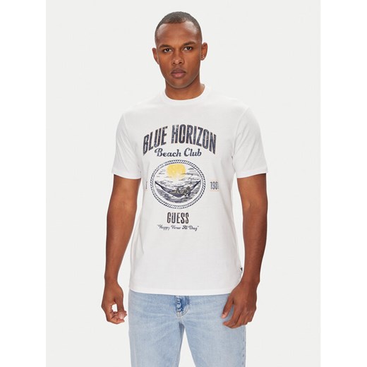 Guess T-Shirt M5YI69 KBW41 Biały Regular Fit ze sklepu MODIVO w kategorii T-shirty męskie - zdjęcie 183885693