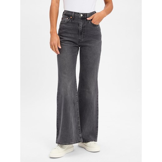 Levi's Dżinsy - Ribcage Bell Kobiety Bawełna antracytowy jednolity ze sklepu vangraaf w kategorii Jeansy damskie - zdjęcie 183887223