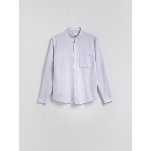 Reserved - Koszula slim fit ze stójką - lawendowy ze sklepu Reserved w kategorii Koszule męskie - zdjęcie 183887384