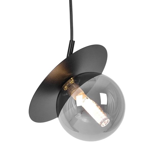 Lampa z okrągłym kloszem czarna A3-B23 ze sklepu Edinos.pl w kategorii Lampy wiszące - zdjęcie 183887920