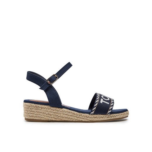 Espadryle Tommy Hilfiger Rope Wedge Sandal T3A7-33287-0890 Granatowy ze sklepu eobuwie.pl w kategorii Sandały dziecięce - zdjęcie 183888680