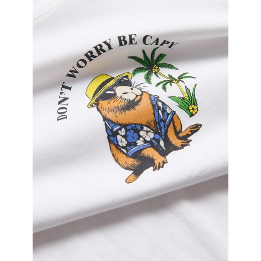 T-shirt męski Reserved z krótkim rękawem w nadruki 