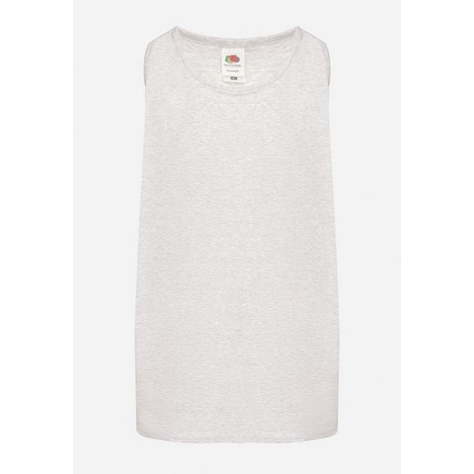 Szara Bawełniana Koszulka Typu Tank Top Zianessa ze sklepu born2be.pl w kategorii Podkoszulki męskie - zdjęcie 183892111