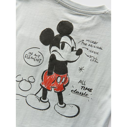 Reserved - Bawełniany t-shirt Mickey Mouse - jasnoniebieski ze sklepu Reserved w kategorii T-shirty chłopięce - zdjęcie 183892341