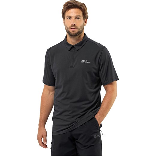 Jack Wolfskin Koszulka polo &quot;Delgami&quot; w kolorze czarnym ze sklepu Limango Polska w kategorii T-shirty męskie - zdjęcie 183892844