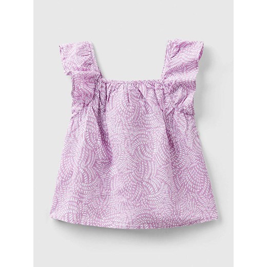 Benetton Lniany top w kolorze fioletowym ze sklepu Limango Polska w kategorii Bluzki dziewczęce - zdjęcie 183893353