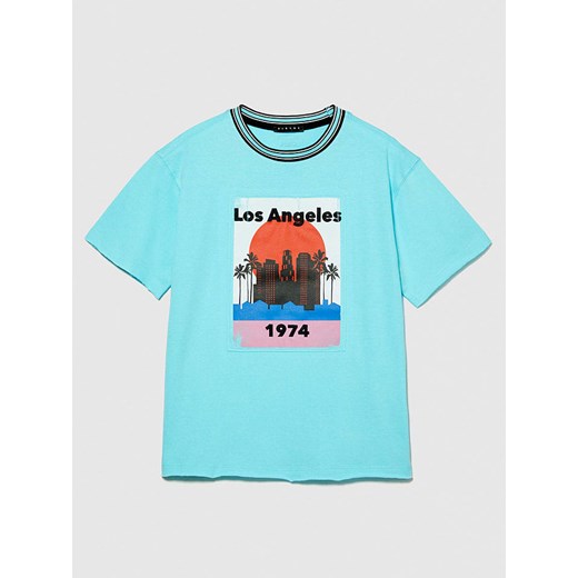 Sisley Koszulka w kolorze błękitnym ze sklepu Limango Polska w kategorii T-shirty chłopięce - zdjęcie 183893390