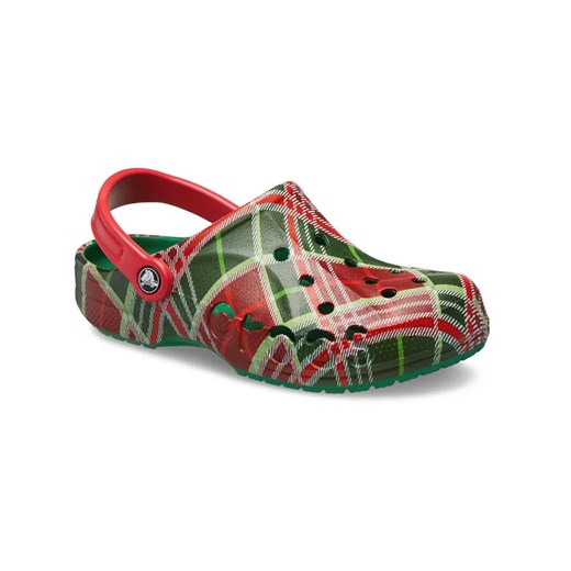 Crocs Chodaki &quot;Baya Holiday&quot; w kolorze zielono-czerwonym ze sklepu Limango Polska w kategorii Klapki dziecięce - zdjęcie 183893720