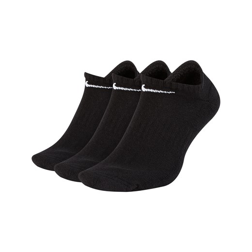 Skarpety treningowe no-show Nike Everyday Cushioned (3 pary) - Czerń ze sklepu Nike poland w kategorii Skarpetki męskie - zdjęcie 183893853