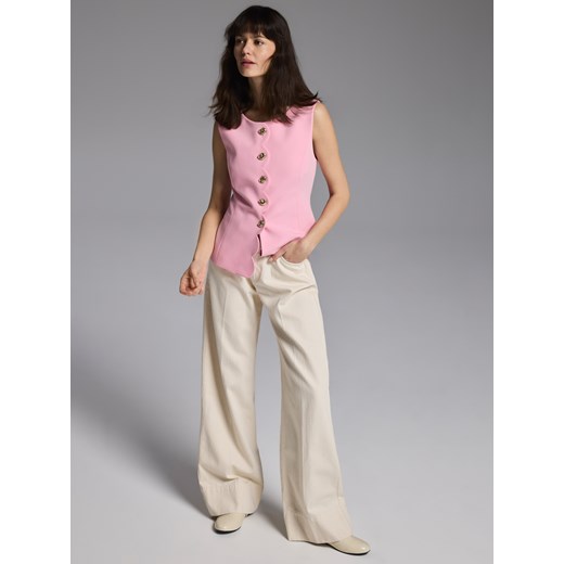 Reserved - Garniturowa kamizelka - różowy Reserved XXL Reserved