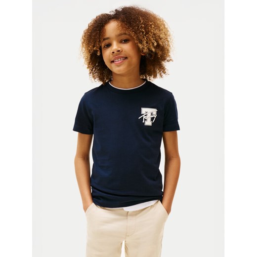 Tommy Hilfiger T-Shirt Varsity Graphic KB0KB09868 Granatowy Regular Fit ze sklepu MODIVO w kategorii T-shirty chłopięce - zdjęcie 183894932