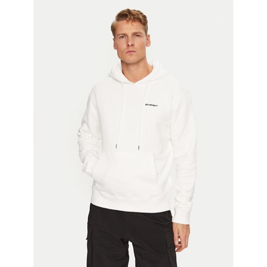 Off-White Bluza OMBB097F22FLE0150110 Biały Regular Fit ze sklepu MODIVO w kategorii Bluzy męskie - zdjęcie 183894980