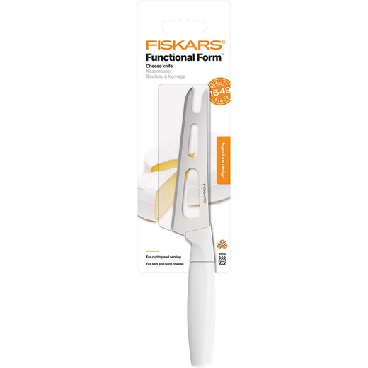 Fiskars Nóż &quot;Functional Form&quot; w kolorze srebrno-białym do sera - dł. 24 cm ze sklepu Limango Polska w kategorii Noże kuchenne - zdjęcie 183898064