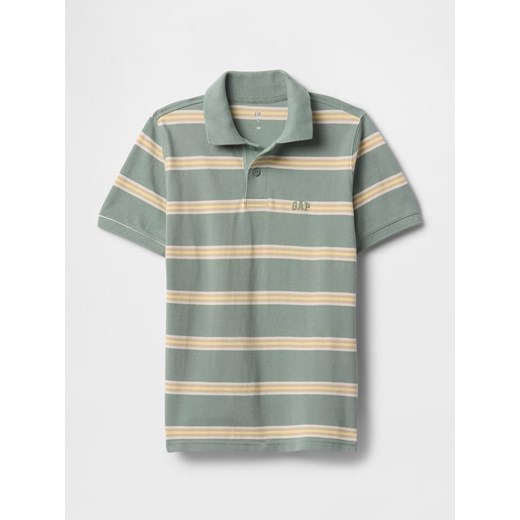 GAP Koszulka polo w kolorze zielono-beżowym ze sklepu Limango Polska w kategorii T-shirty chłopięce - zdjęcie 183898204
